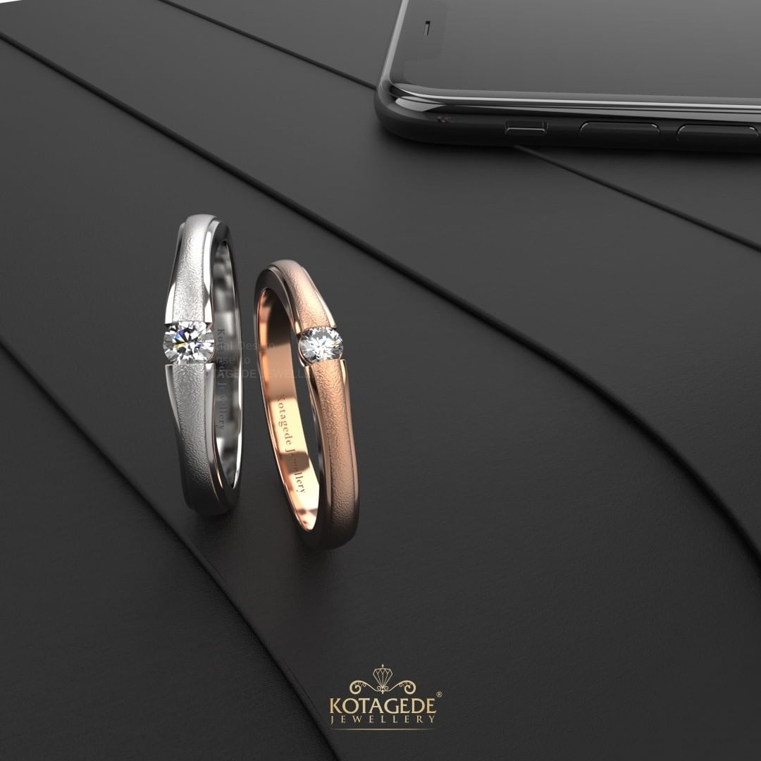 Cincin Kawin Tunangan Platidium Rosegold Solitaire PTD0467RG