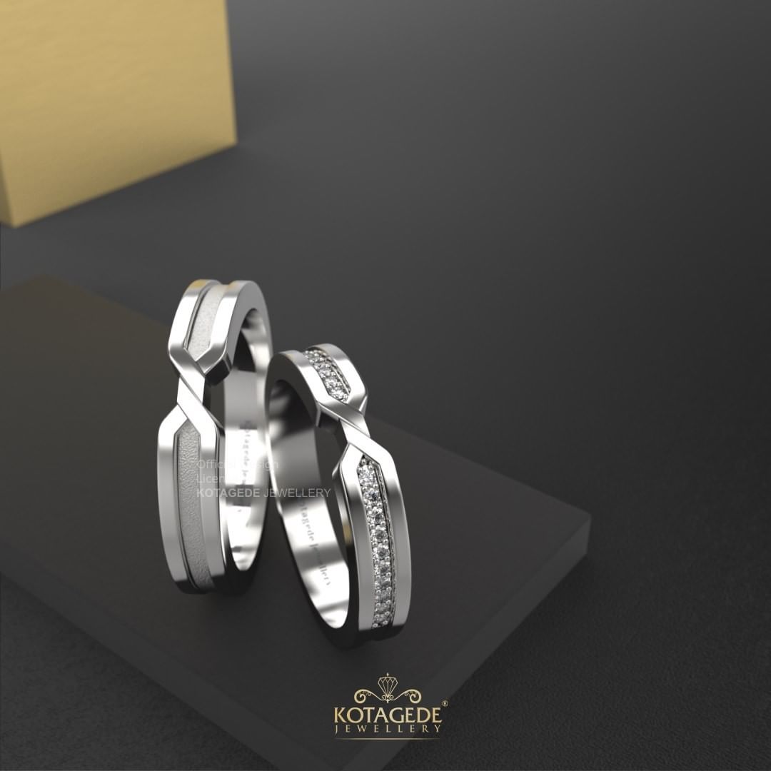 Cincin Kawin Tunangan Platidium Emas Putih PTD0473WG