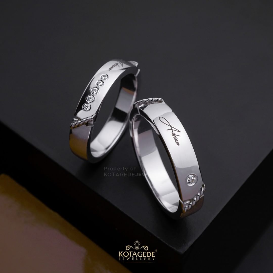 Cincin Kawin Tunangan Platidium Laser Nama PTD0487PTD