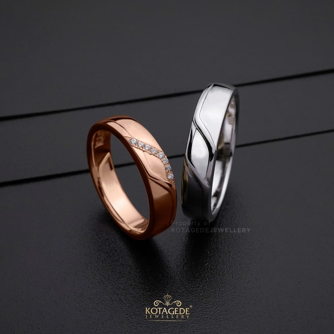 Cincin Tunangan Simple Palladium Rosegold Couple PD0510RG