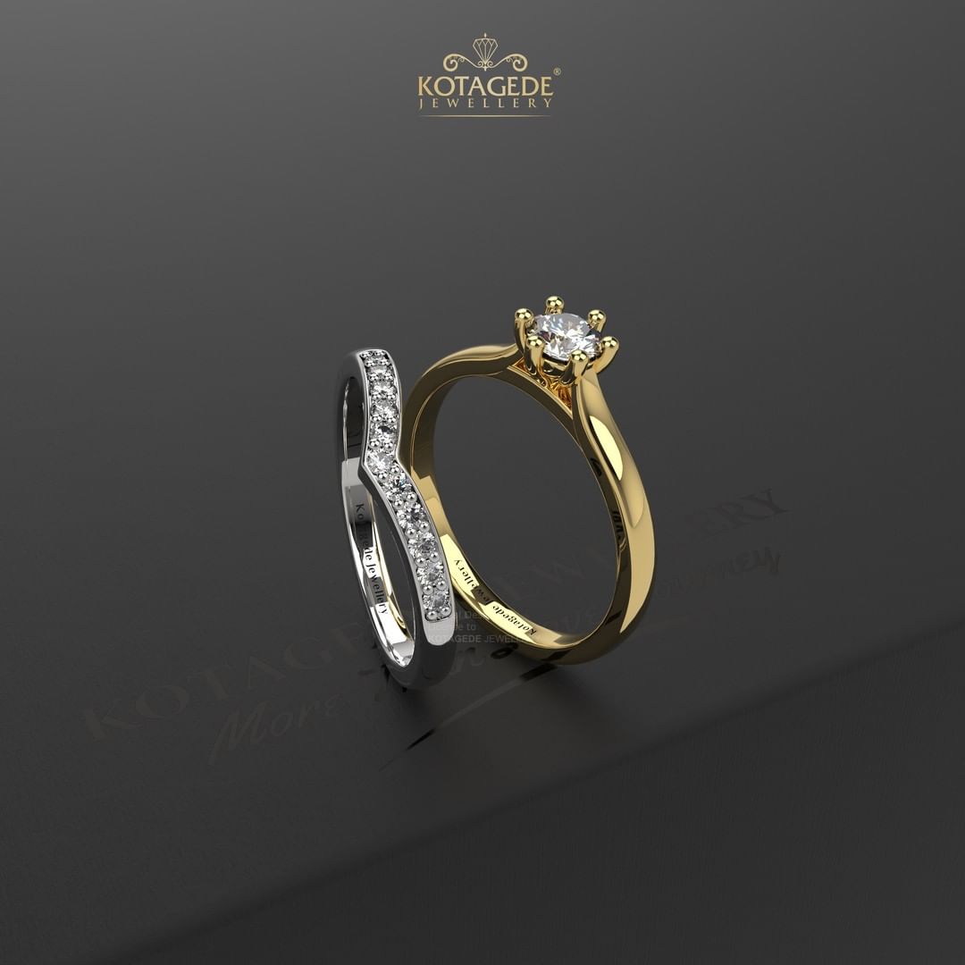 Cincin Kawin Tunangan Platidium Emas Kuning PTD0512YG