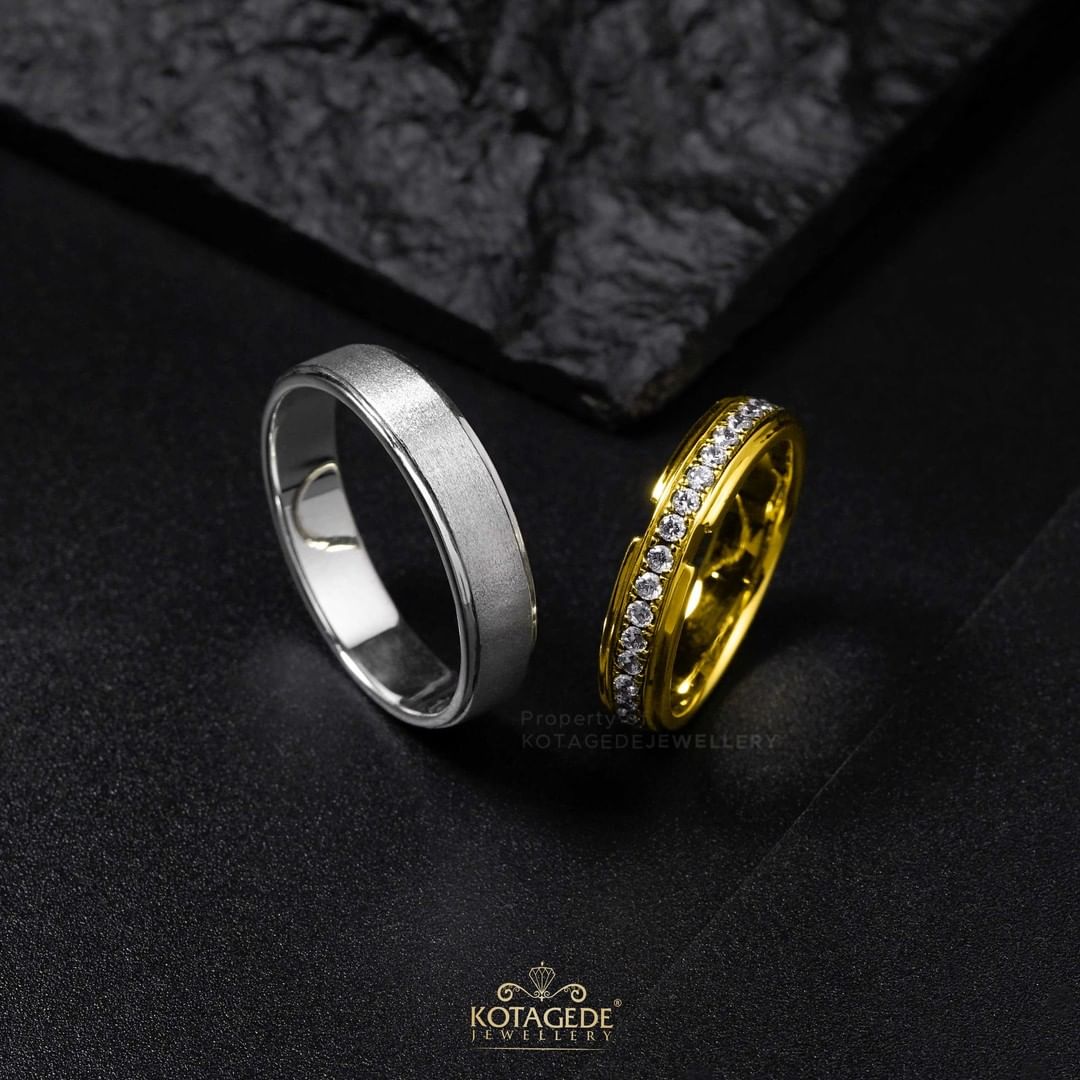 Cincin Kawin Tunangan Platidium Emas Kuning Eternity PTD0527YG