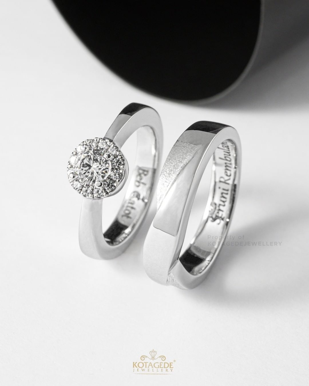 Cincin Kawin Tunangan Platidium Couple Solitaire PTD0551PTD