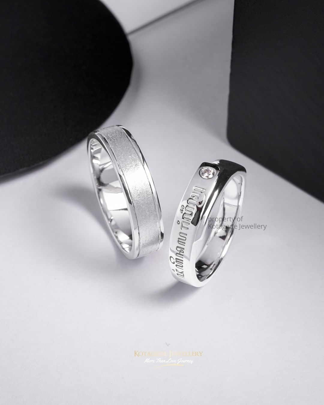 Cincin Kawin Tunangan Platidium Emas Putih Laser Jawa Simpel PTD0582WG