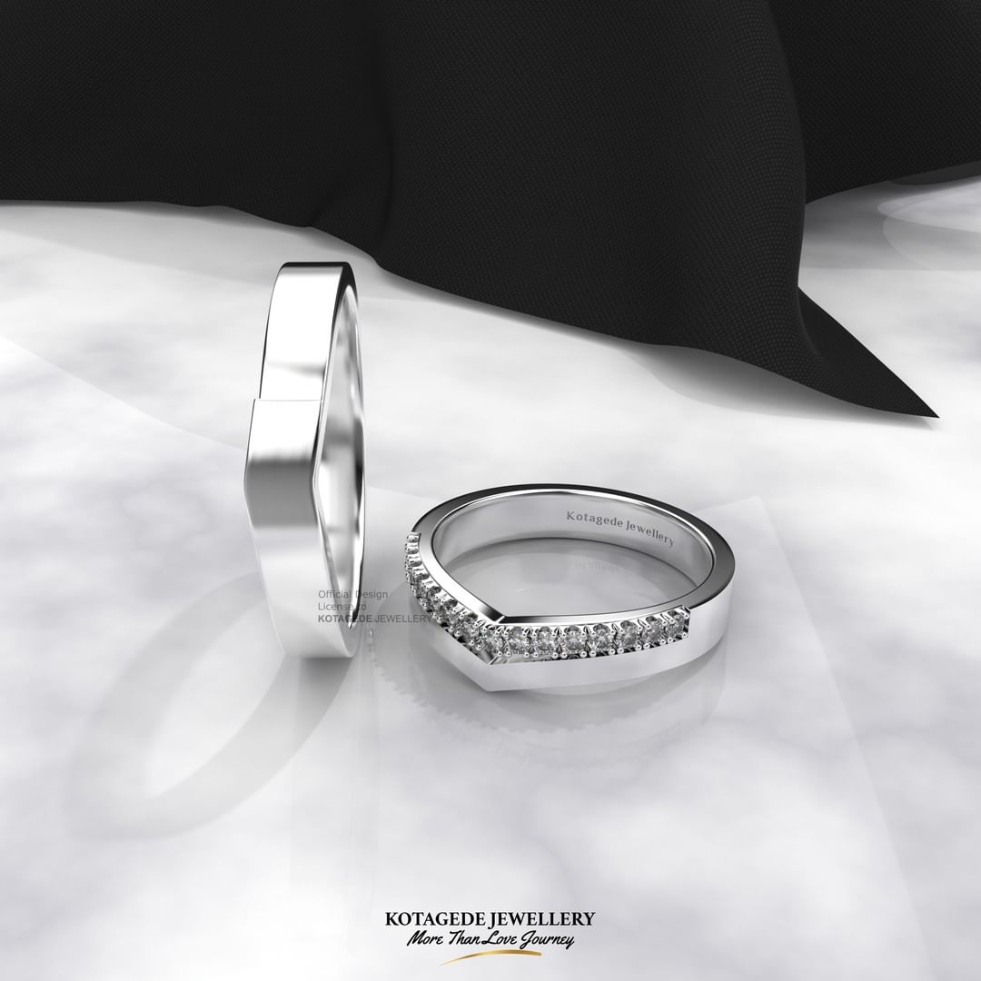 Cincin Kawin Tunangan Platidium V Couple PTD0588PTD
