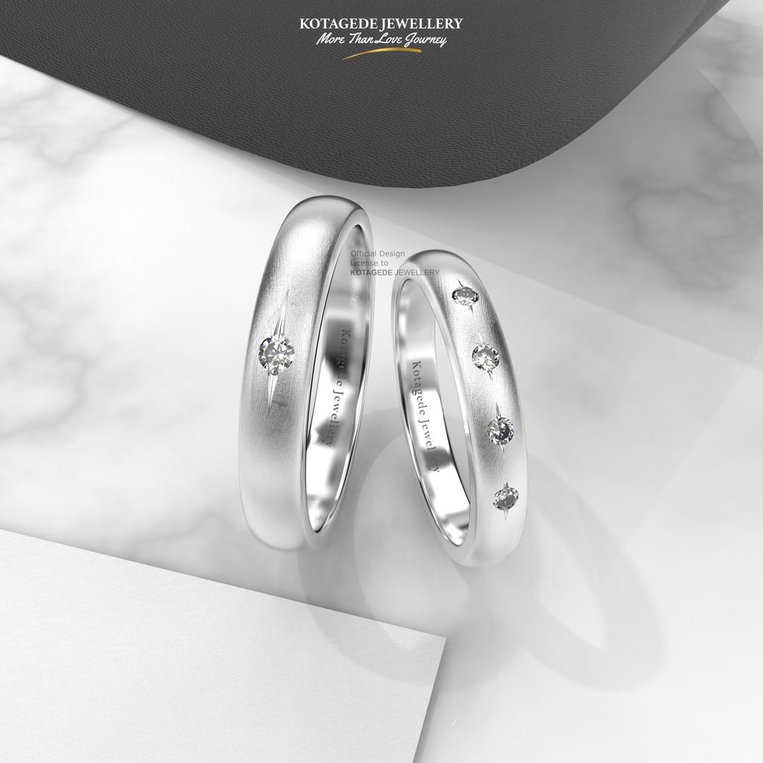 Cincin Kawin Tunangan Platidium Couple Diamond Distance PTD0597PTD