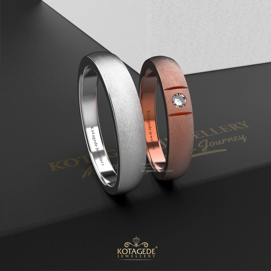 Cincin Kawin Tunangan Platidium Rosegold Simple Solitaire Doff PTD0619RG