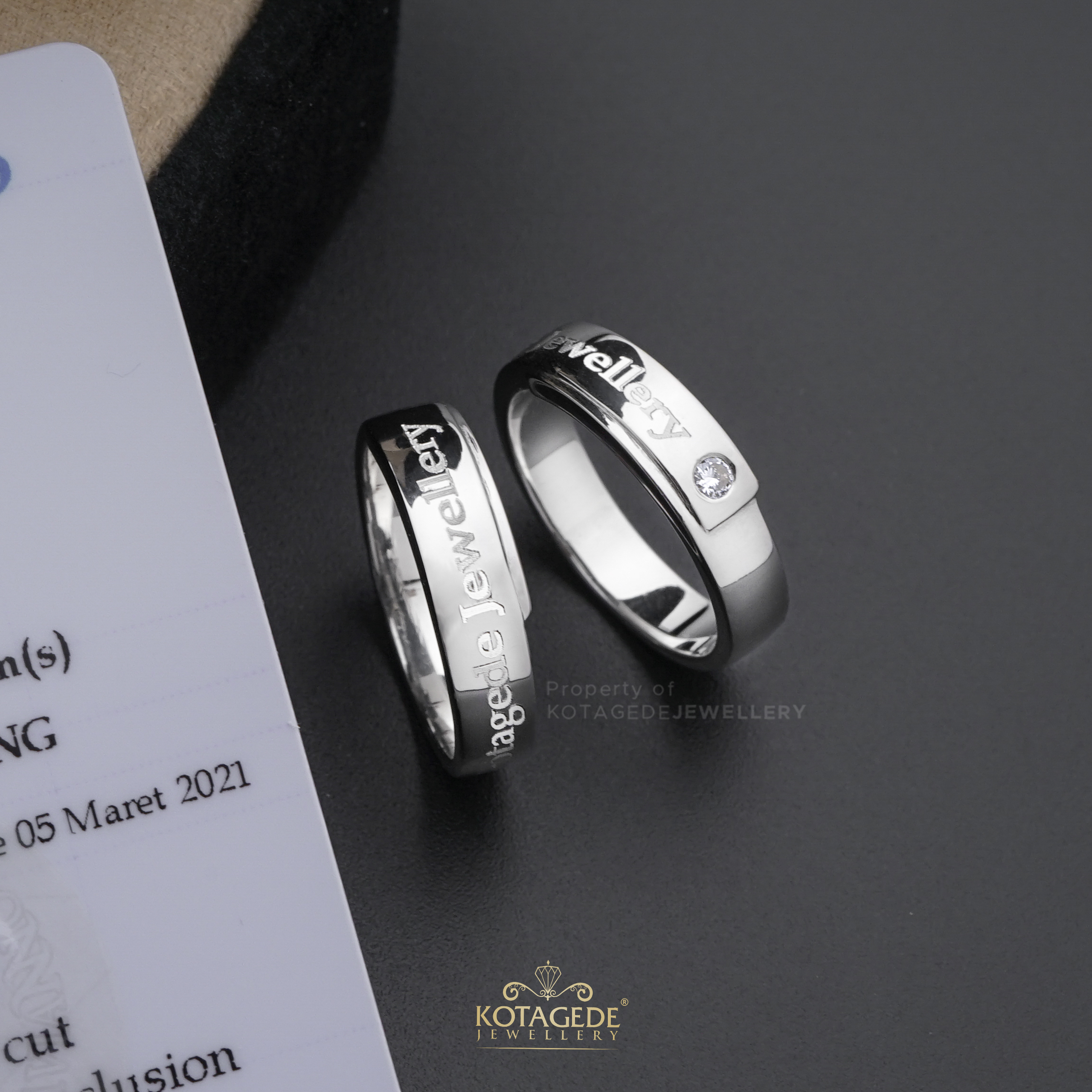 cincin emas putih premium