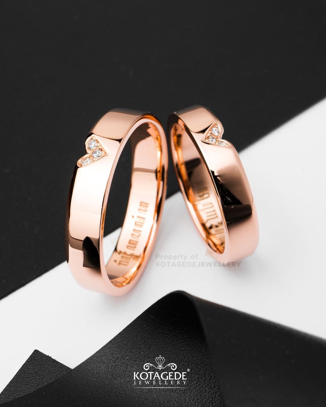 Cincin Kawin Tunangan Rosegold Simple Couple RG0692RG